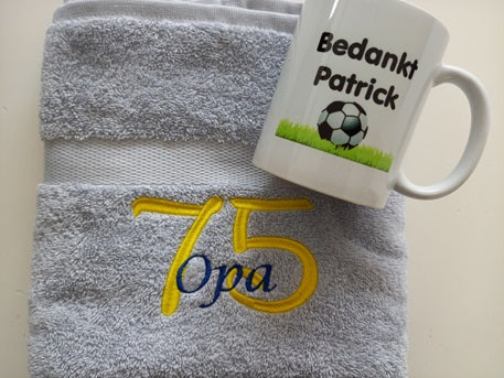 75 jaar cadeau met naam en leeftijd