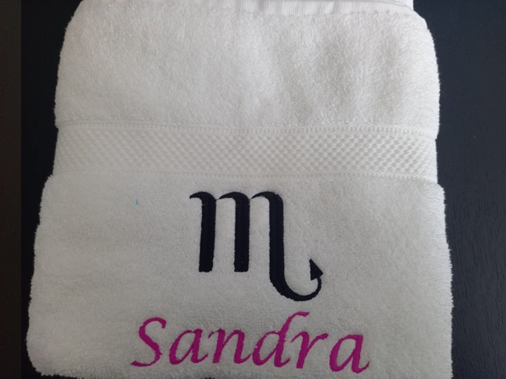 Handdoek met sterrenbeeld en naam