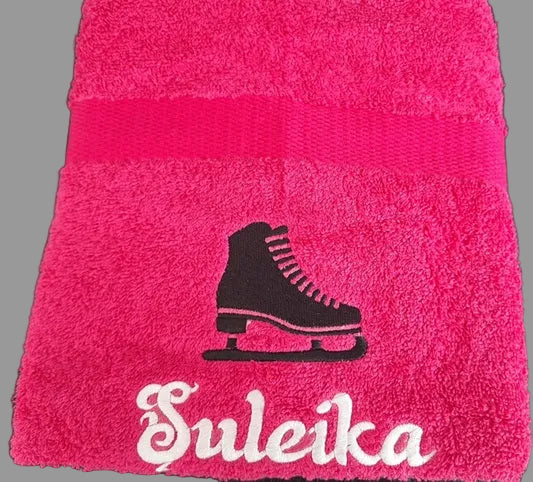Schaats handdoek met naam