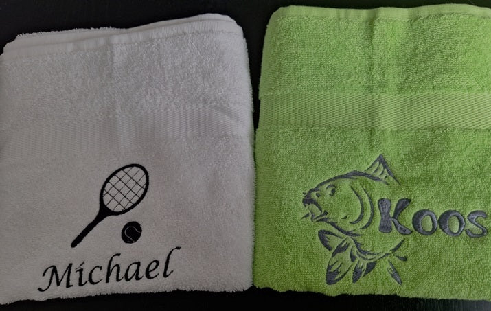 Karper vissen handdoek met naam