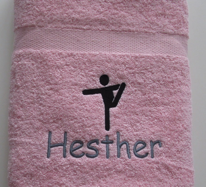 Dans & gymnastiek handdoek met naam