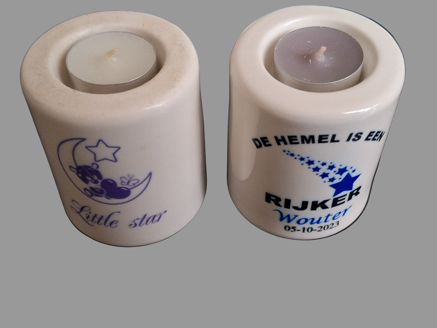 Herdenkingskaarsje met naam