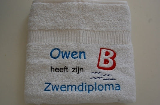 Zwemdiploma B cadeau met Naam