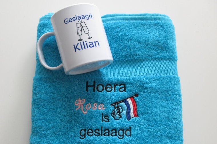 Koffiemok Geslaagd + vlag