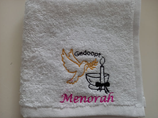 Spuugdoekje doop doopfeest cadeau met naam