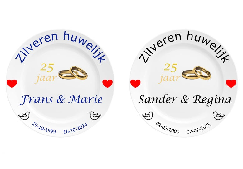 25 jaar Trouwdag cadeau Zilveren huwelijk