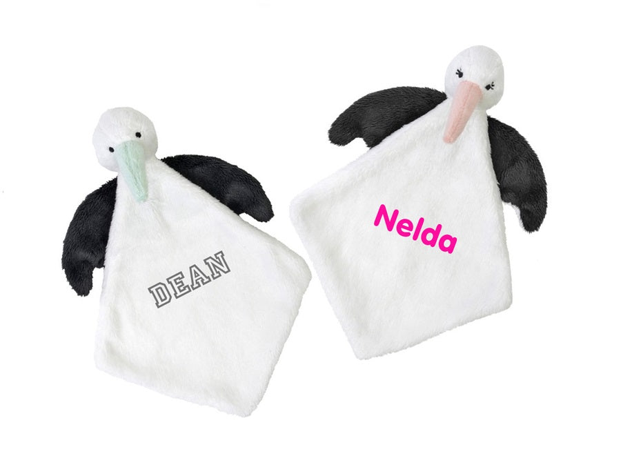 Ooievaar knuffeldoek met Naam