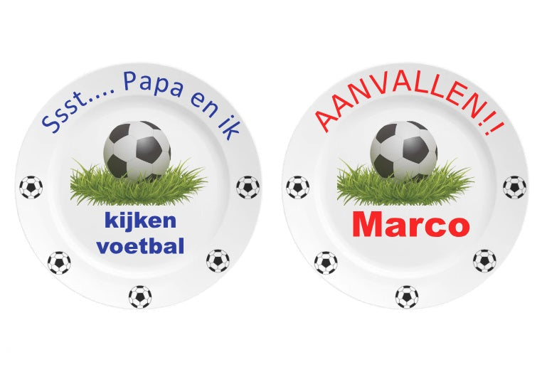 Voetbal ontbijt bordje
