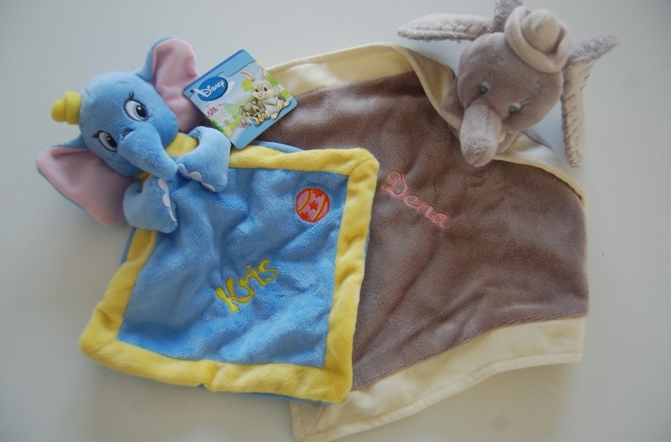 alleen Ligatie Voorschrift Dombo knuffeldoek met naam | Dumbo Disney baby knuffel - Borduur Kado