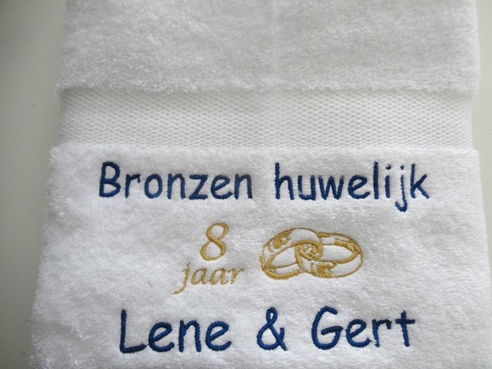 Bronzen huwelijk cadeau 8 jaar getrouwd huwelijkscadeau Borduur Kado Bronzen huwelijk cadeau 8 jaar getrouwd huwelijkscadeau Borduur Kado