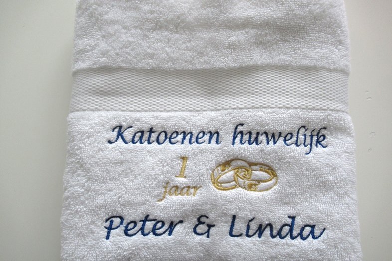 Beste Katoenen huwelijk cadeau | 1 jaar getrouwd huwelijkskado ED-56