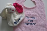 slabber roze met tekst