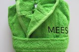 groen kleurige badjas met naam