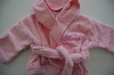 baby roze badjas met naam