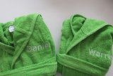 groene baby badjas