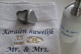 mr. & mrs. trouwdag cadeau