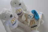 baby knuffels met logo