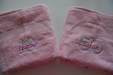 handdoek roze met naam