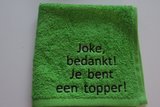 groen spuugdoek