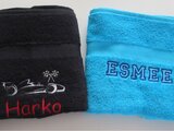 handdoek met naam en auto