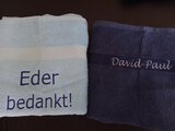 handdoek met naam navy