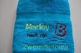 zwemdiploma B handdoek met naam