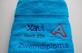 diploma handdoek blauw