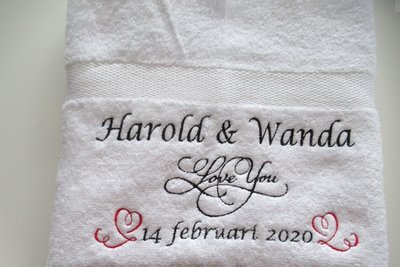 Naar behoren faillissement Huisje Valentijn cadeau originele handdoek - Borduur Kado