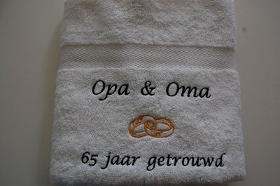 soort jury Tegenstander Opa en Oma zoveel jaar getrouwd | Jubileum cadeau opa en oma - Borduur Kado