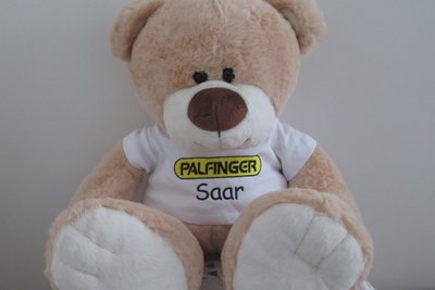 Zachte knuffelbeer met Naam + Logo 