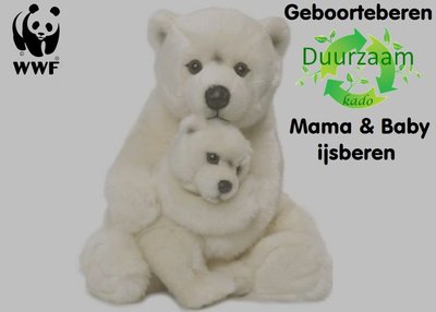 ik luister naar muziek Berekening onderzeeër Mama en Baby knuffelbeer - Borduur Kado