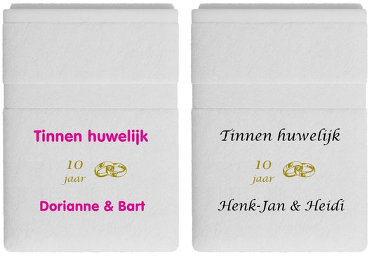 Tinnen huwelijk cadeau | 10 jaar getrouwd
