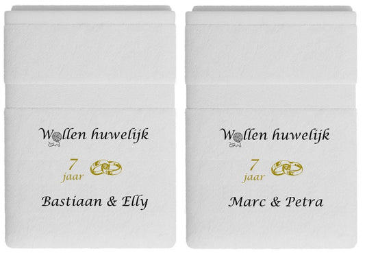 Wollen huwelijk cadeau | 7 jaar getrouwd