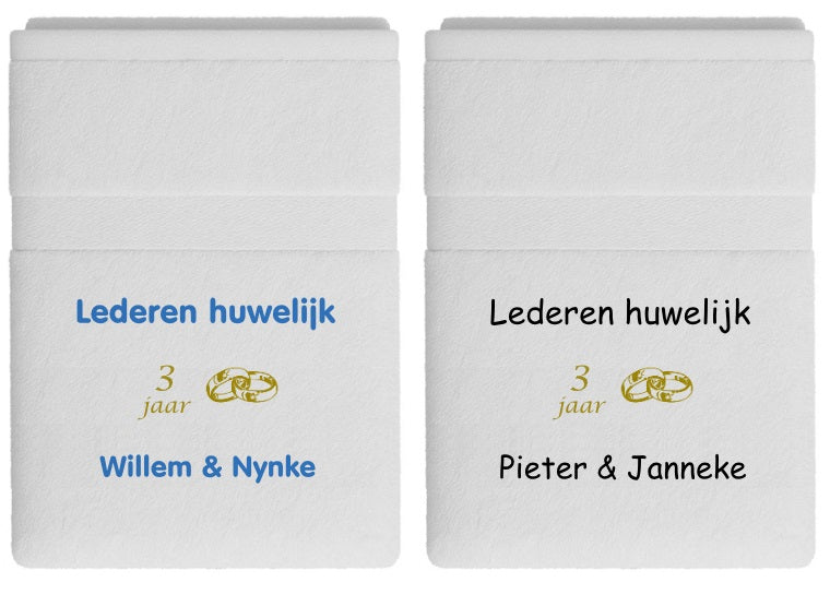 Lederen huwelijk cadeau | 3 jaar getrouwd