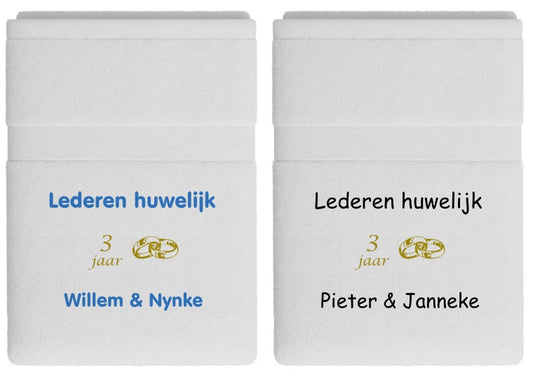 Lederen huwelijk cadeau | 3 jaar getrouwd