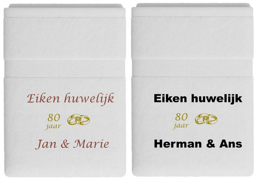 Eiken huwelijk cadeau | 80 jaar getrouwd