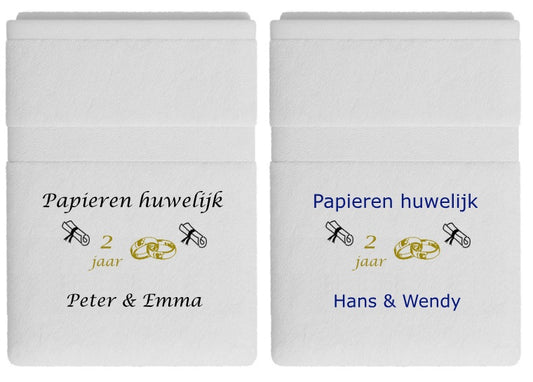 Papieren huwelijk cadeau | 2 jaar getrouwd
