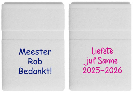 Bedankt Juf of Meester handdoek
