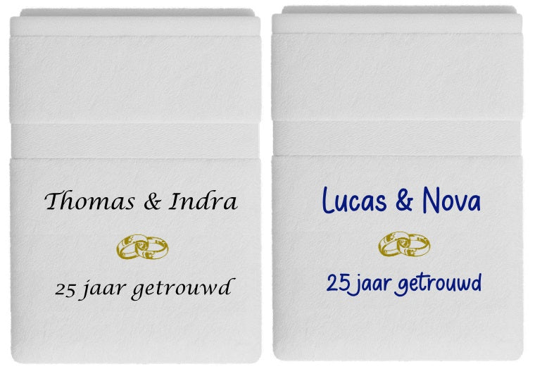25 jaar getrouwd cadeau met namen