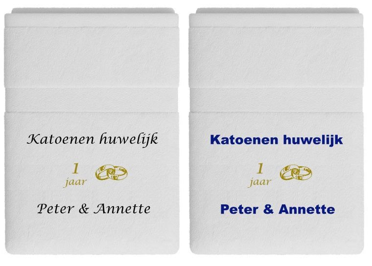 Katoenen huwelijk cadeau | 1 jaar getrouwd