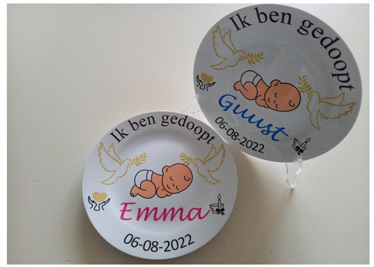 Doopbordje met naam