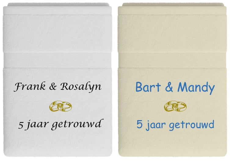 5 jaar getrouwd cadeau met namen