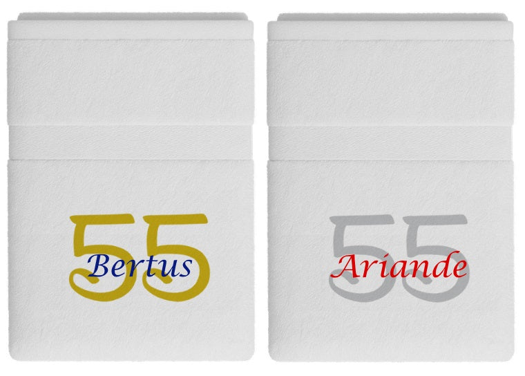 55 jaar cadeau met naam en leeftijd