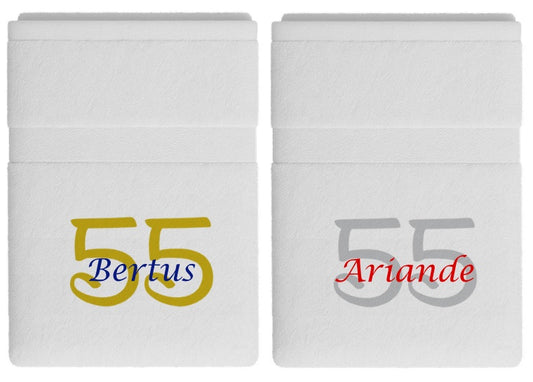 55 jaar cadeau met naam en leeftijd