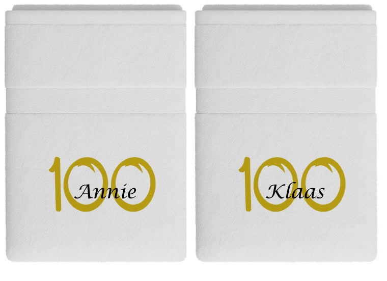 100 jaar cadeau met naam en leeftijd