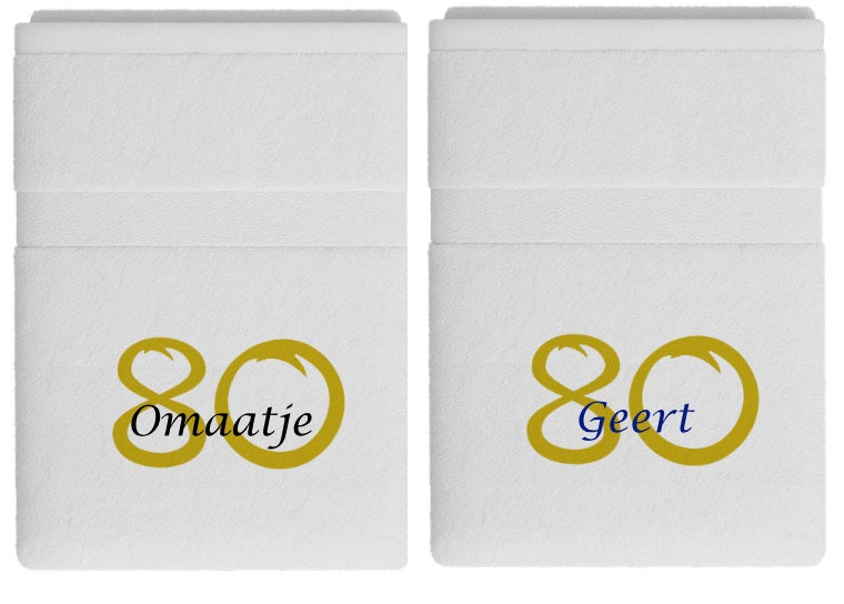 80 jaar cadeau met naam en leeftijd