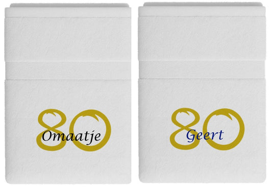 80 jaar cadeau met naam en leeftijd