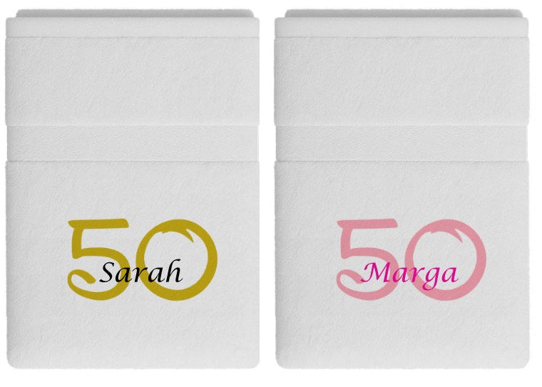 50 jaar cadeau met naam en leeftijd Sarah