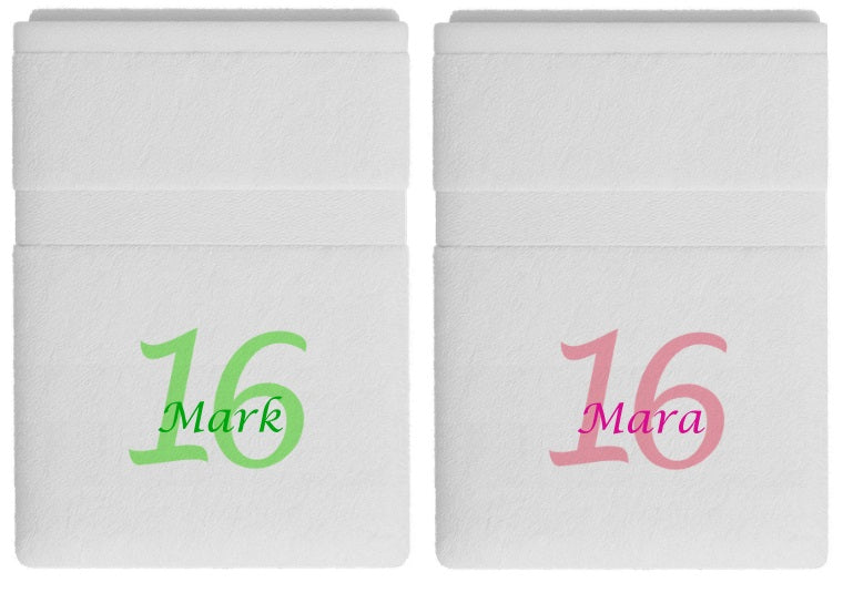 16 jaar cadeau met naam en leeftijd