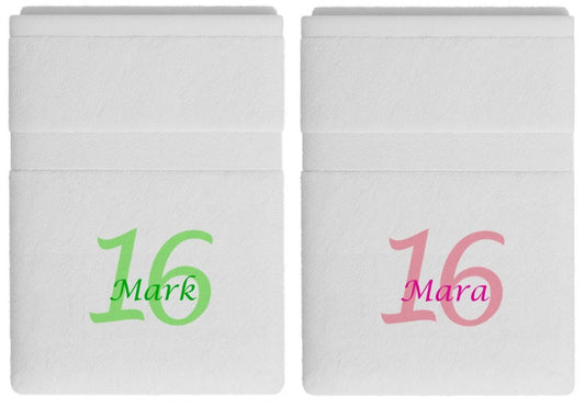 16 jaar cadeau met naam en leeftijd